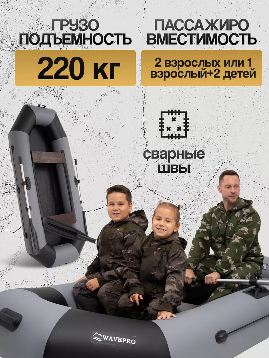 Надувная лодка пвх со сплошным полом WavePro 91603570 купить за 20 061 ₽ в  интернет-магазине Wildberries