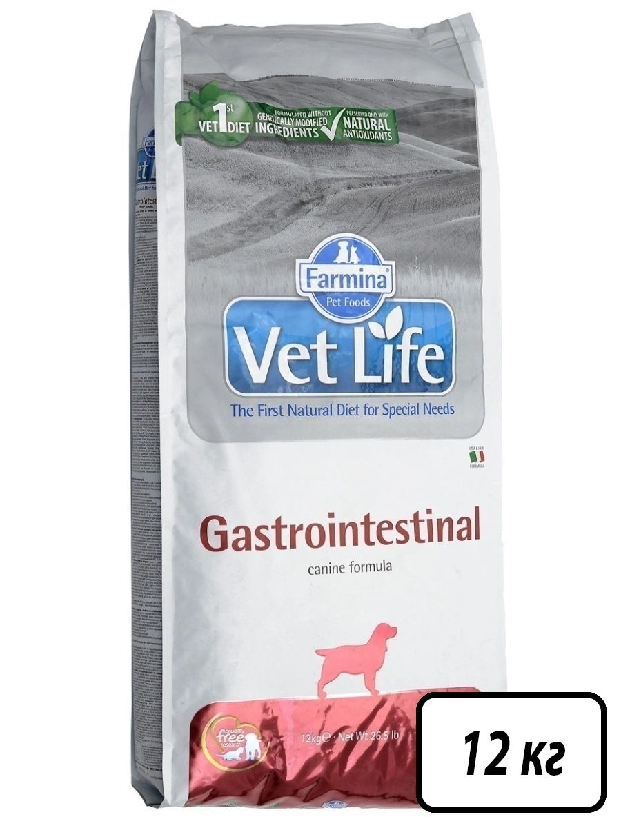 Vet life корм для собак купить. Vet Life Gastrointestinal корм для собак. Vet Life Farmina Gastrointestinal корм для собак. Фармина гастро Интестинал для собак. Корм для собак Фармина Gastrointestinal 12 кг.