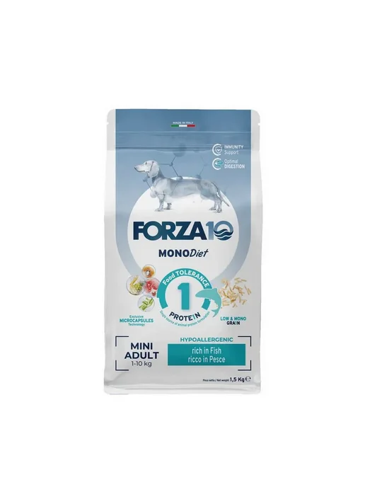 Сухой корм Forza10 Малых для собак, гипоаллергенный, рыба, 1,5 кг