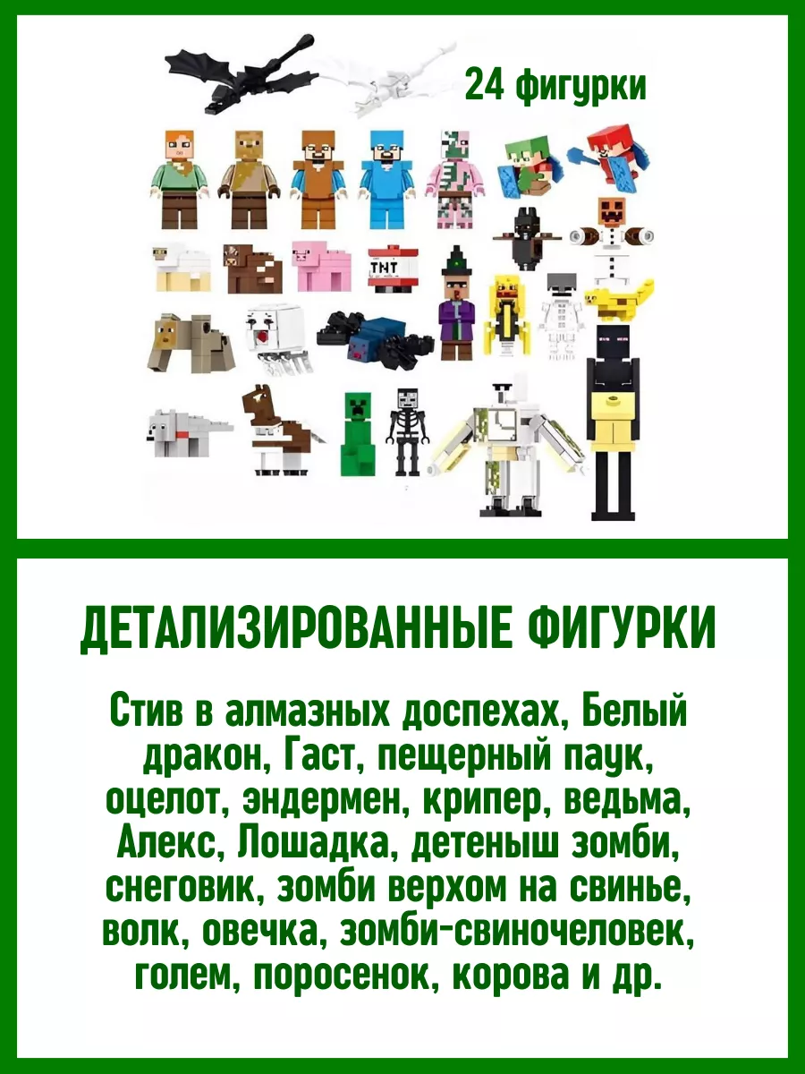 Конструктор Minecraft Майнкрафт Дом компания Стива Планета Конструкторов  91809638 купить за 2 688 ₽ в интернет-магазине Wildberries