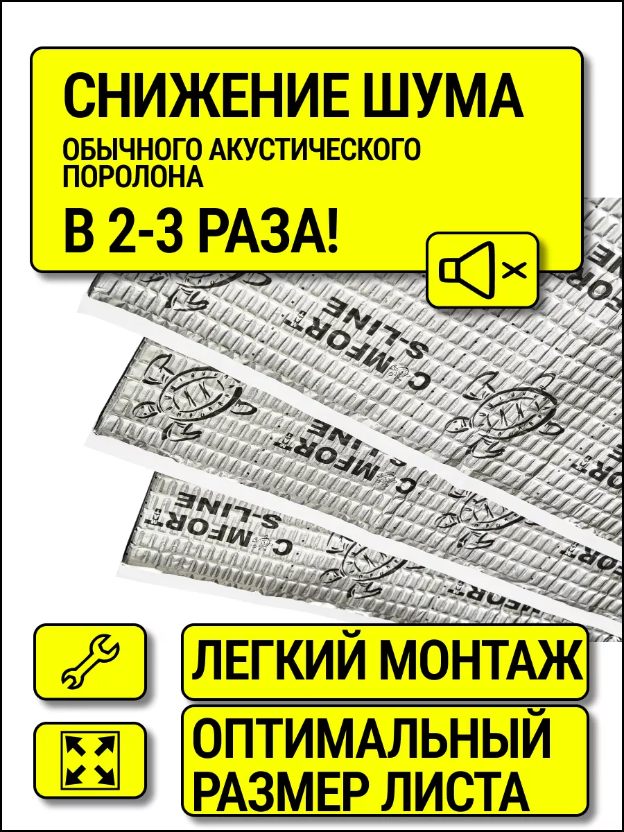 самоклеящаяся виброизоляция и шумоизоляция автомобиля 2 мм Comfortmat  91934134 купить в интернет-магазине Wildberries