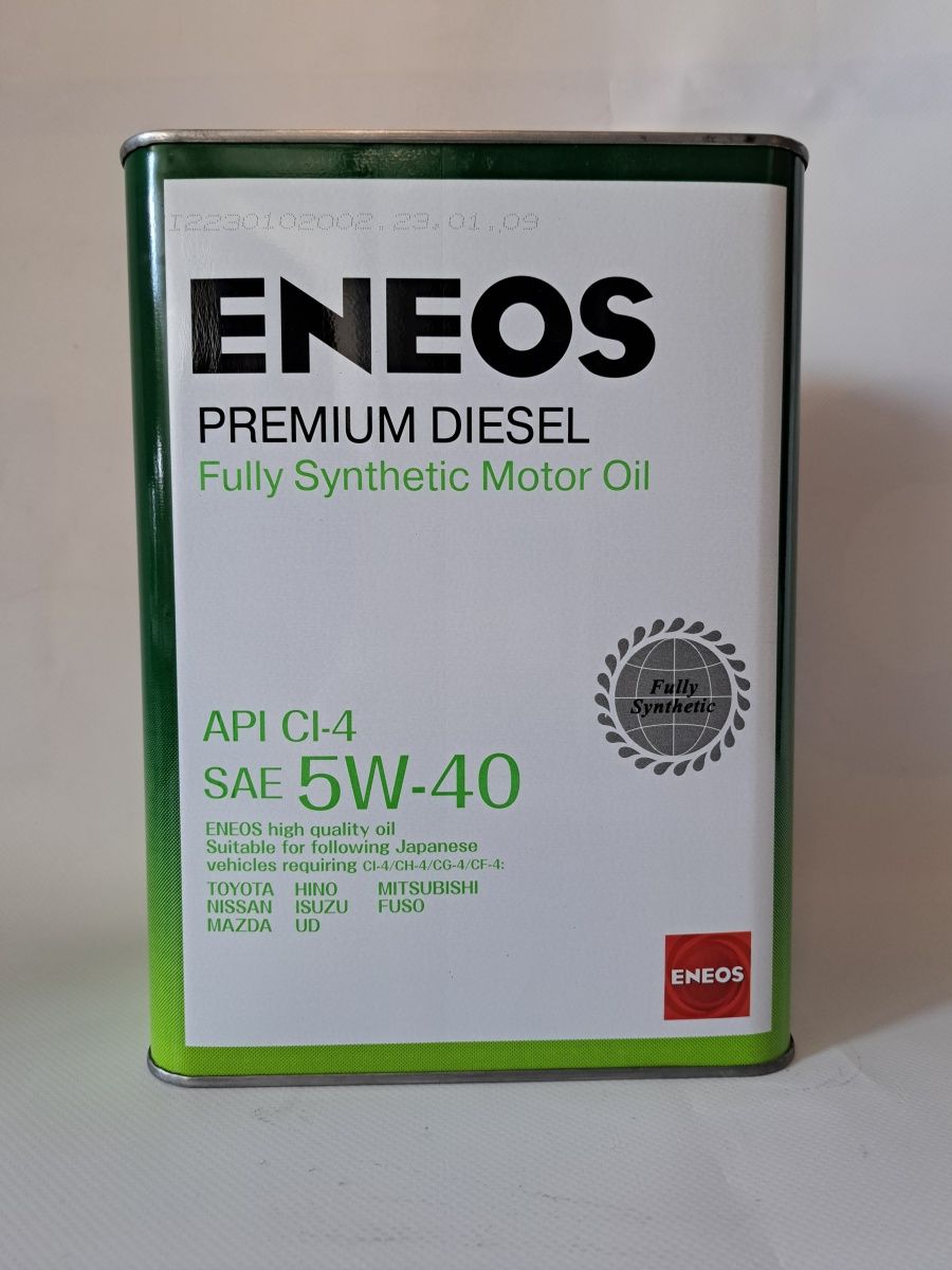 Масло 5в40 дизель. ENEOS Premium Diesel. ENEOS Premium Diesel CJ-4 10w-40. ENEOS 5w40 4л артикул премиум дизель синтетика. ENEOS логотип масло.