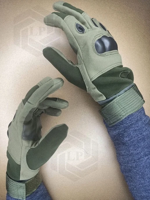 SULAITE MOTO Перчатки тактические спортивные утепленные зимние, зеленый, фото 8