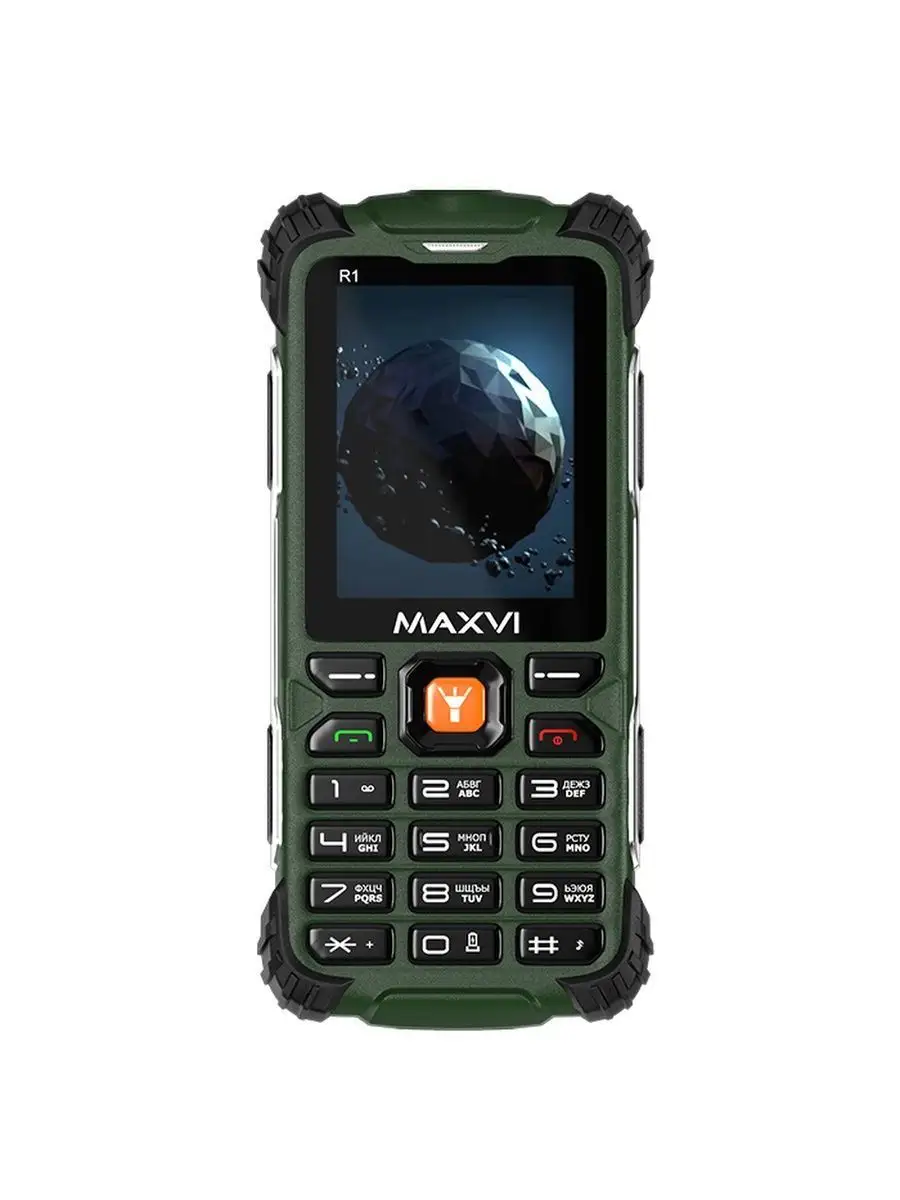 Мобильный телефон кнопочный для пожилых R1 защита IP68 Maxvi 91990185  купить в интернет-магазине Wildberries