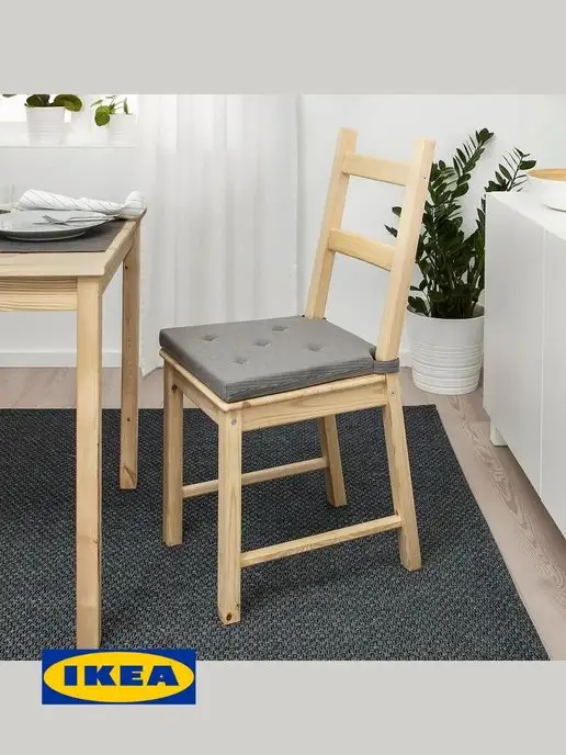 IKEA Подушка на стул икеа ЮСТИНА, серый, фото 3