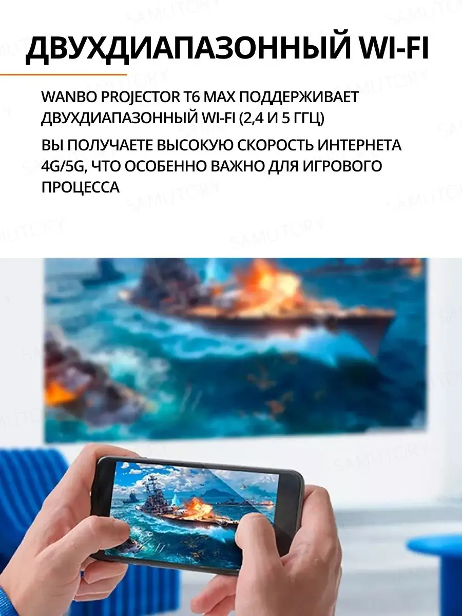 Проектор для фильмов, кинопроектор Wanbo Projector T6 MAX Xiaomi 92252988  купить в интернет-магазине Wildberries