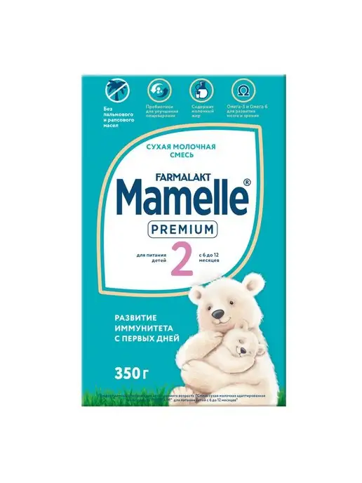 Молочная смесь Смесь молочная Mamelle Premium 2 адаптированная 350г с 6мес, 350 г