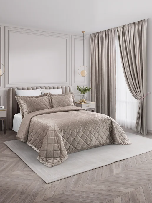 Marianna Покрывало на кровать и диван Verdi 260х240 см с наволочками, вариант, фото 2