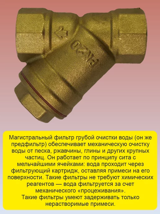 SMS Фильтр грубой очистки воды 1" г-г, 1 г, фото 2