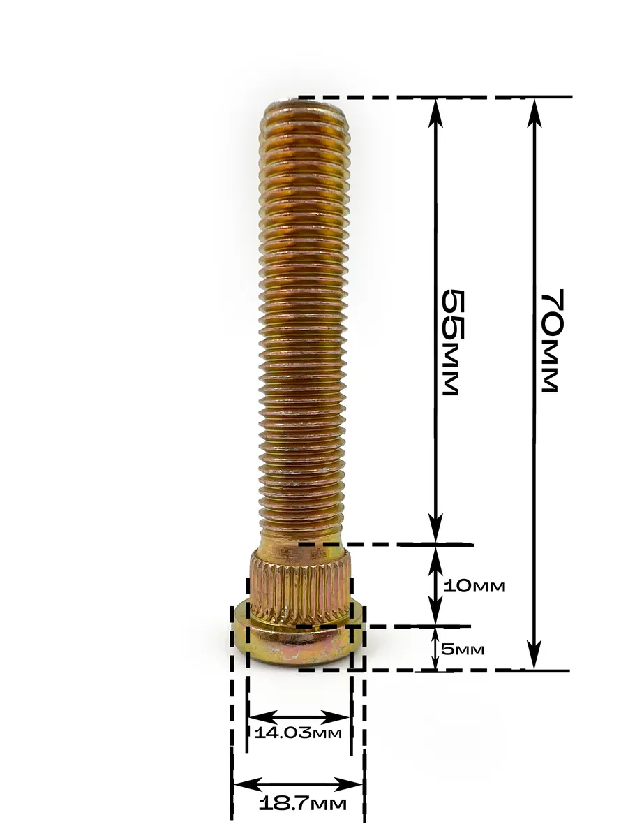 Шпильки колесные М12х1.5, длина резьбы 55 STARLEKS 92422271 купить за 872 ₽  в интернет-магазине Wildberries
