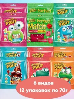 Мармелад ассорти Krut Frut 12шт 70 гр KDV 92438048 купить за 440 ₽ в интернет-магазине Wildberries