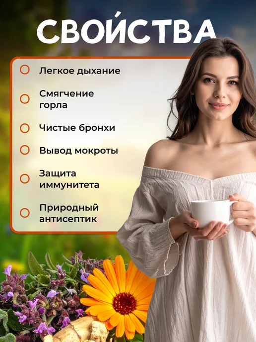 Мед и Конфитюр Фитосбор №12 Травы при кашле 150 гр, 150 г, фото 2