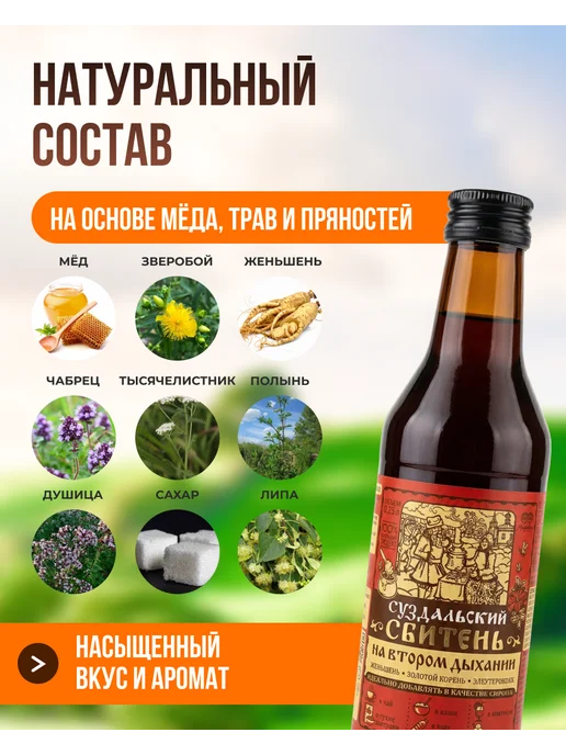 Мед и Конфитюр Cбитень Второе дыхание 250 мл, 250 мл, фото 3