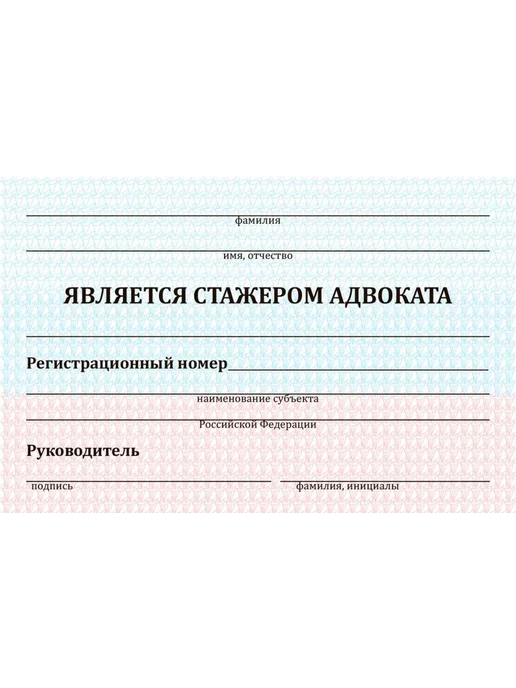 ЦентрМаг Удостоверение стажера адвоката (с гербом), вариант, фото 3