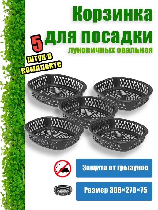 Альт-Пласт Корзинка для посадки луковичных, черный, фото 2
