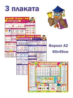 плакаты на стену обучающие для начальной школы 2 - 5 класс ФДА.card 92796790 купить за 377 ₽ в интернет-магазине Wildberries