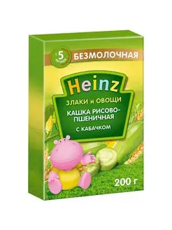 Каша Heinz безмолочная рисово-пшеничная с кабачком 200г Heinz 92866176 купить за 304 ₽ в интернет-магазине Wildberries