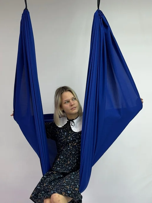 YoGuru Гамак для йоги и фитнеса, синий, фото 2