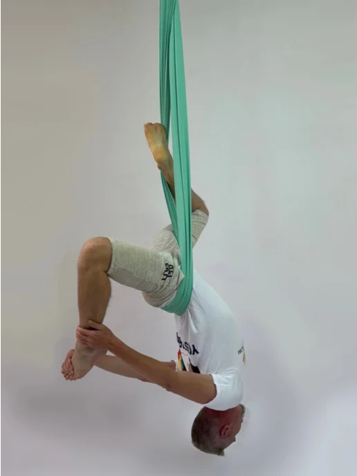 YoGuru Гамак для йоги и фитнеса, зеленый, фото 4