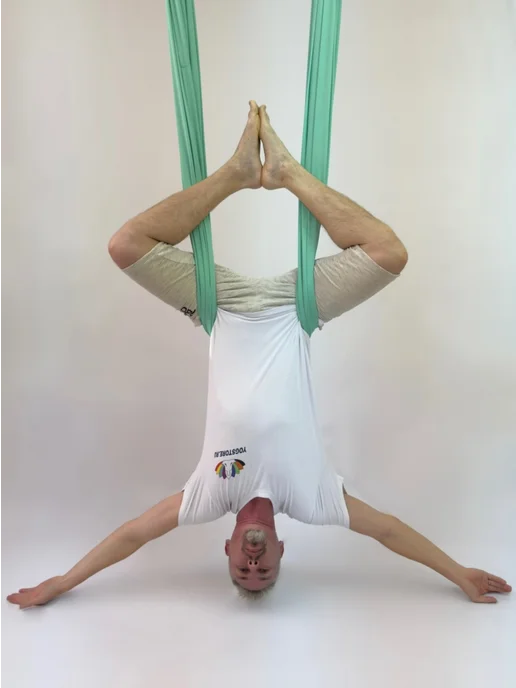 YoGuru Гамак для йоги и фитнеса, зеленый, фото 5