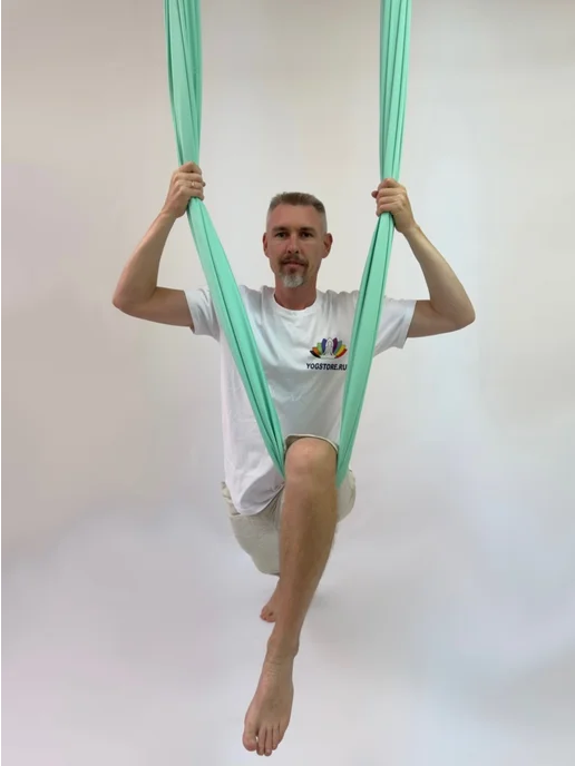 YoGuru Гамак для йоги и фитнеса, зеленый, фото 8