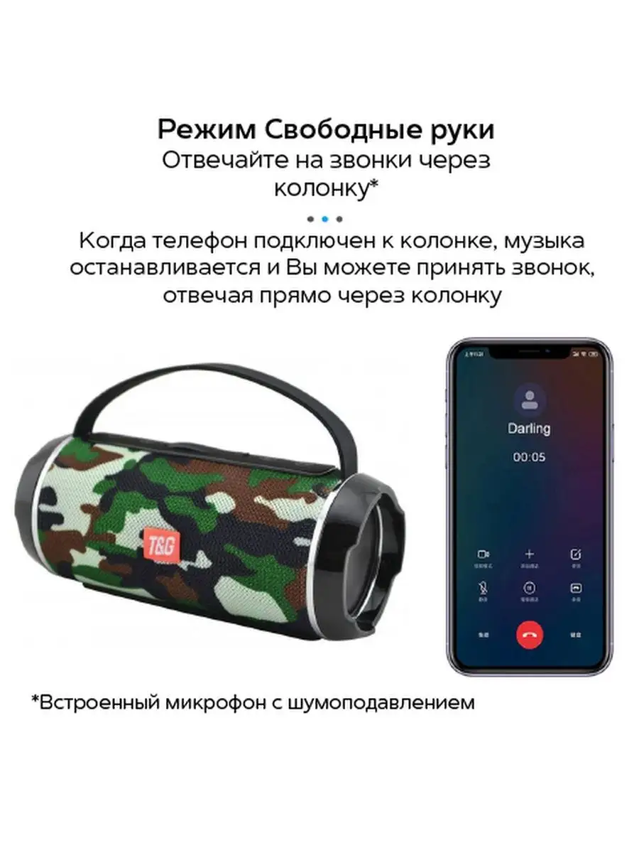 Колонка с радио FM AUX USB Беспроводная колонка - Колонка с ручкой уличная  93069384 купить в интернет-магазине Wildberries