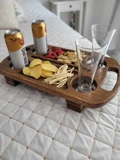 WOODTUT Пивной столик из дерева для пива и закусок пивница для банок