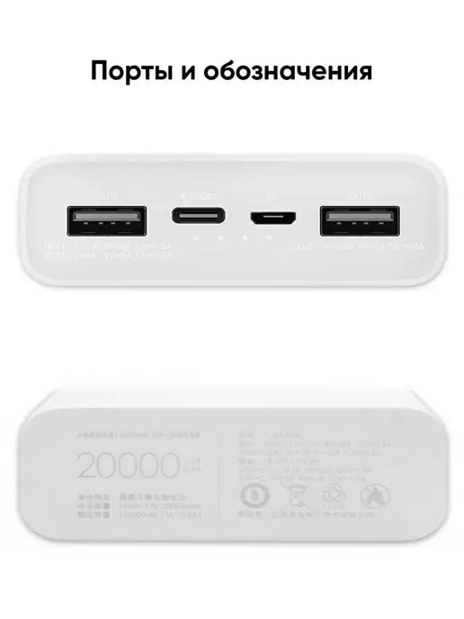 Xiaomi Внешний аккумулятор Power Bank ссс 20000mAh оригинал, 20000 мАч, фото 8