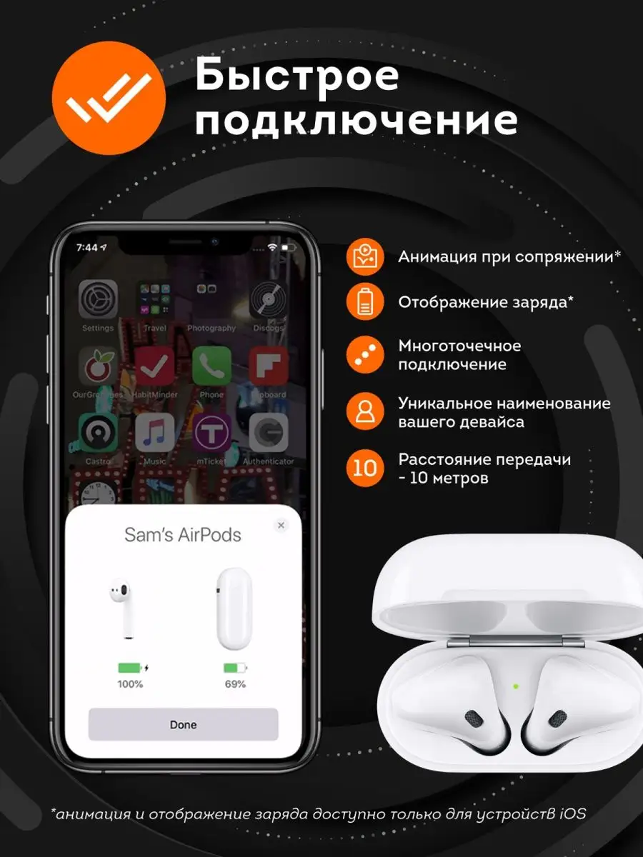 Наушники беспроводные капельки Goody 93400142 купить за 599 ₽ в  интернет-магазине Wildberries