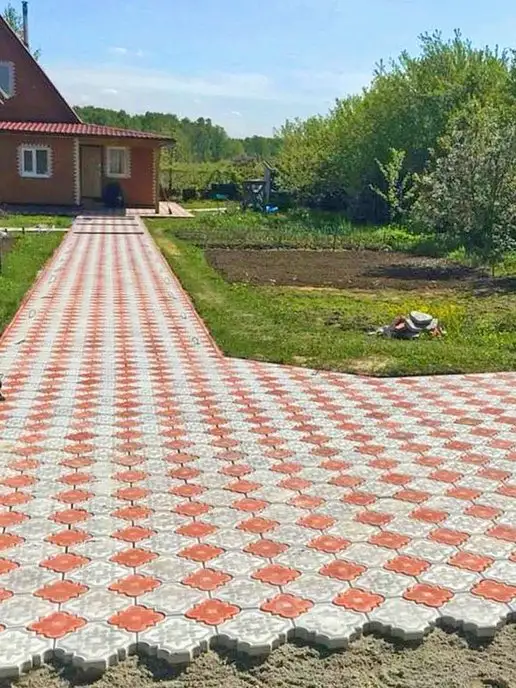 Пластикэксперт 10 форм плитки тротуарной "Клевер Краковский" ("Гжель"), 10 шт, фото 7