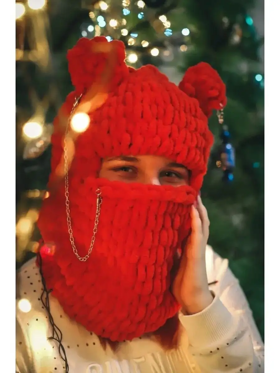 Связать шапку с ушками