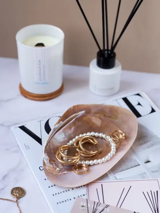 AESTHETE home Интерьерная подставка для украшений ракушка, фиолетовый