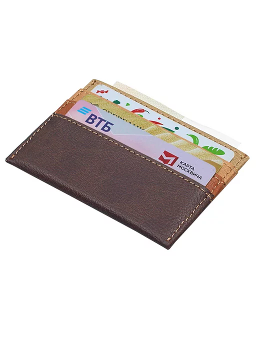 AB Gifts Картхолдер Компактное портмоне для карт и наличных, коричневый, фото 3