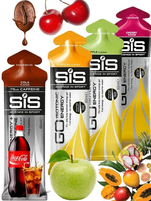 Science in sports (SIS) Углеводный гель изотоник SIS, 4шт, 4 шт