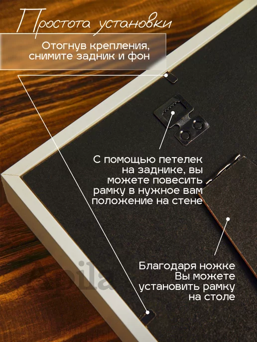 Apila Глубокая объемная фоторамка для слепков насекомых, белый, фото 3