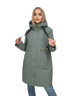 Куртка весенняя с капюшоном больших размеров H.Y store 93928759 купить за 5 717 ₽ в интернет‑магазине Wildberries