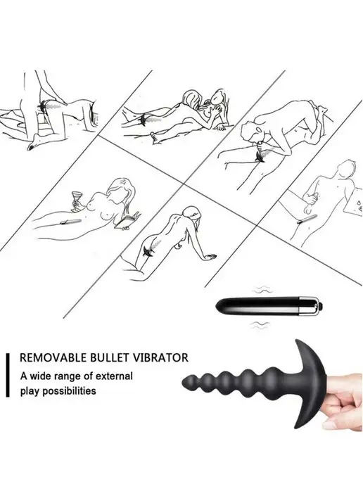 Trestsex Анальная пробка "ANAL SILICONE PLUG BLACK" 13см, черный, фото 6