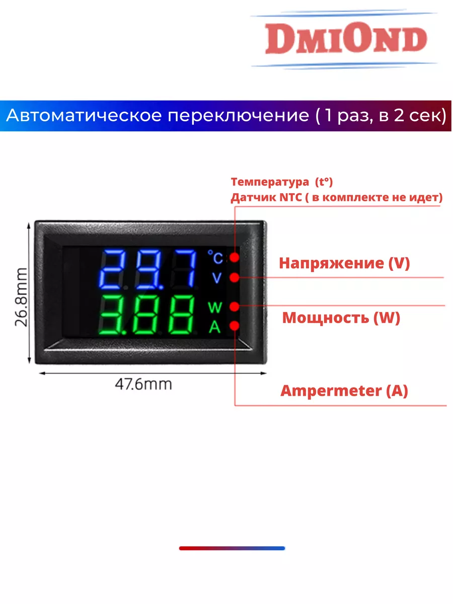 Вольтметры цифровые встраиваемые, амперметры постоянного тока