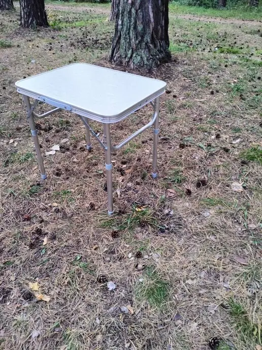 Camp Master Раскладной стол 60 на 45 см. Усиленный, белый, фото 7