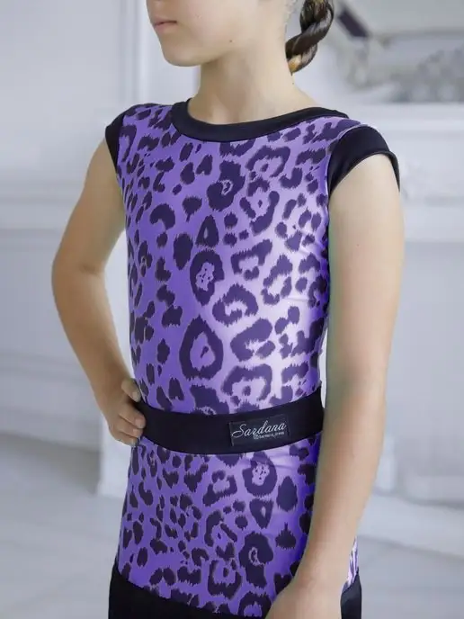 SARDANA DRESS Спортивное платье с бахромой для латины, фиолетовый, фото 2