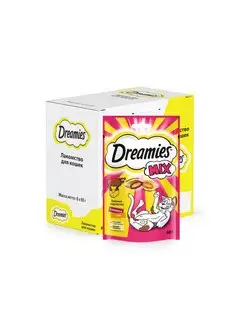 Лакомство для кошек, подушечки, говядина и сыр 6х60гр Dreamies 94208417 купить за 501 ₽ в интернет-магазине Wildberries