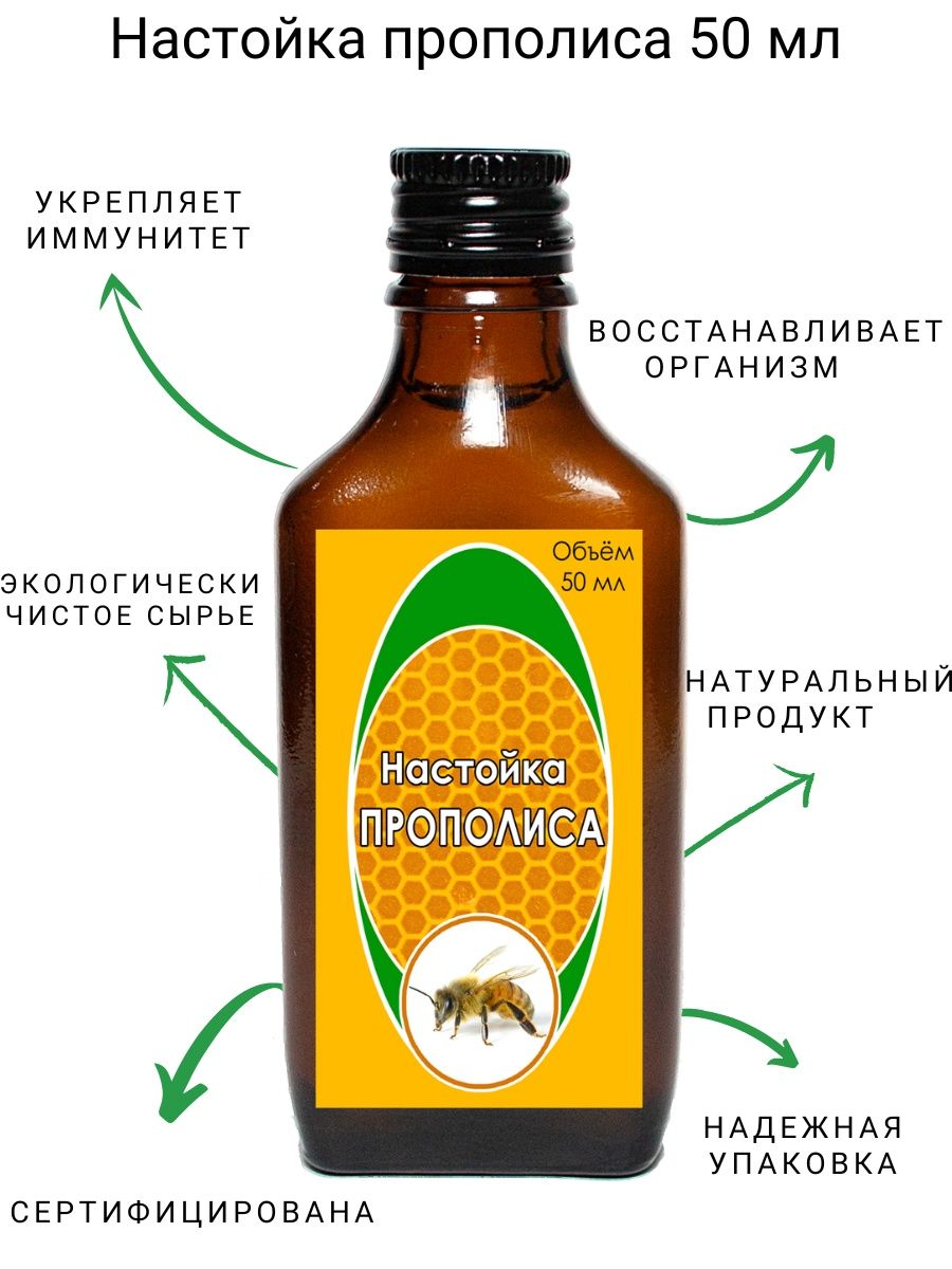 Настойка прополиса 50 мл Долголетов 94220793 купить за 293 ₽ в  интернет-магазине Wildberries