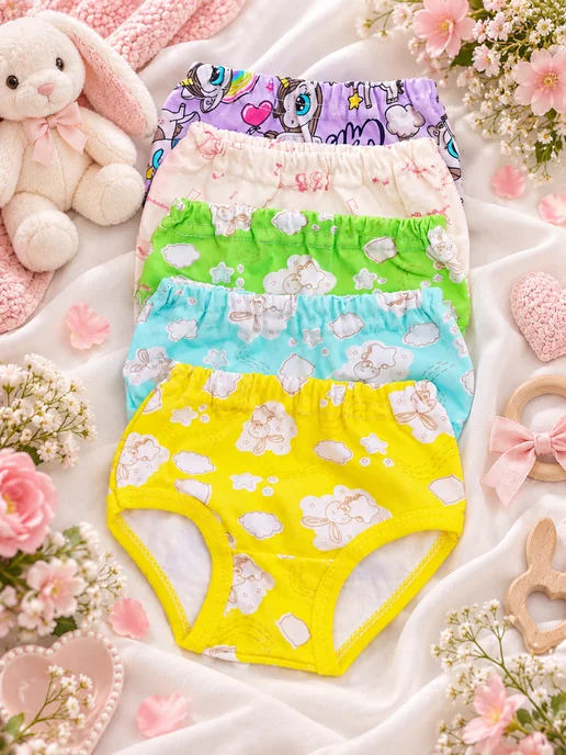BabyDreams Комплект трусов 5 штук, розовый, фото 3