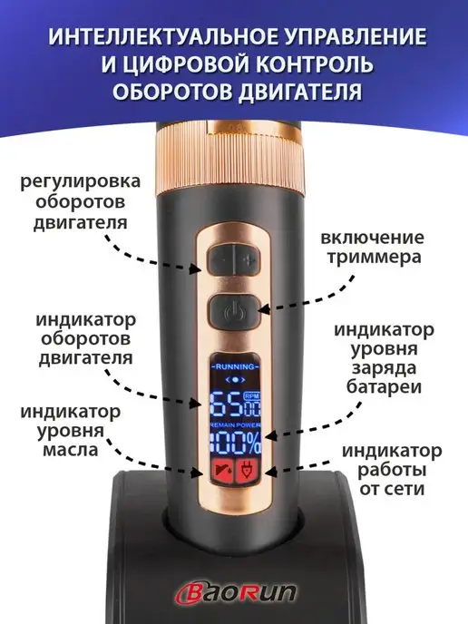 Baorun Машинка для стрижки животных, черный, фото 2