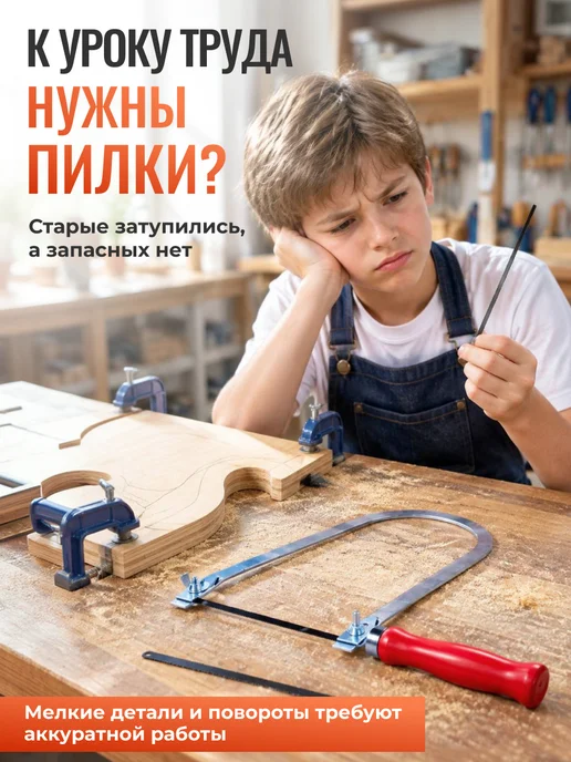 KomiChi Пилки для ручного лобзика механического полотно 130 мм 20 шт, 50 шт, фото 2