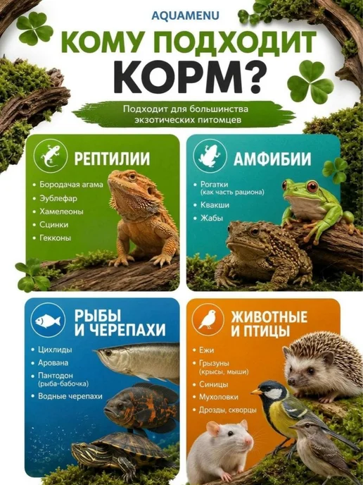 AQUAMENU Сверчки консервированные 40г, корм для насекомоядных, 40 г, фото 2