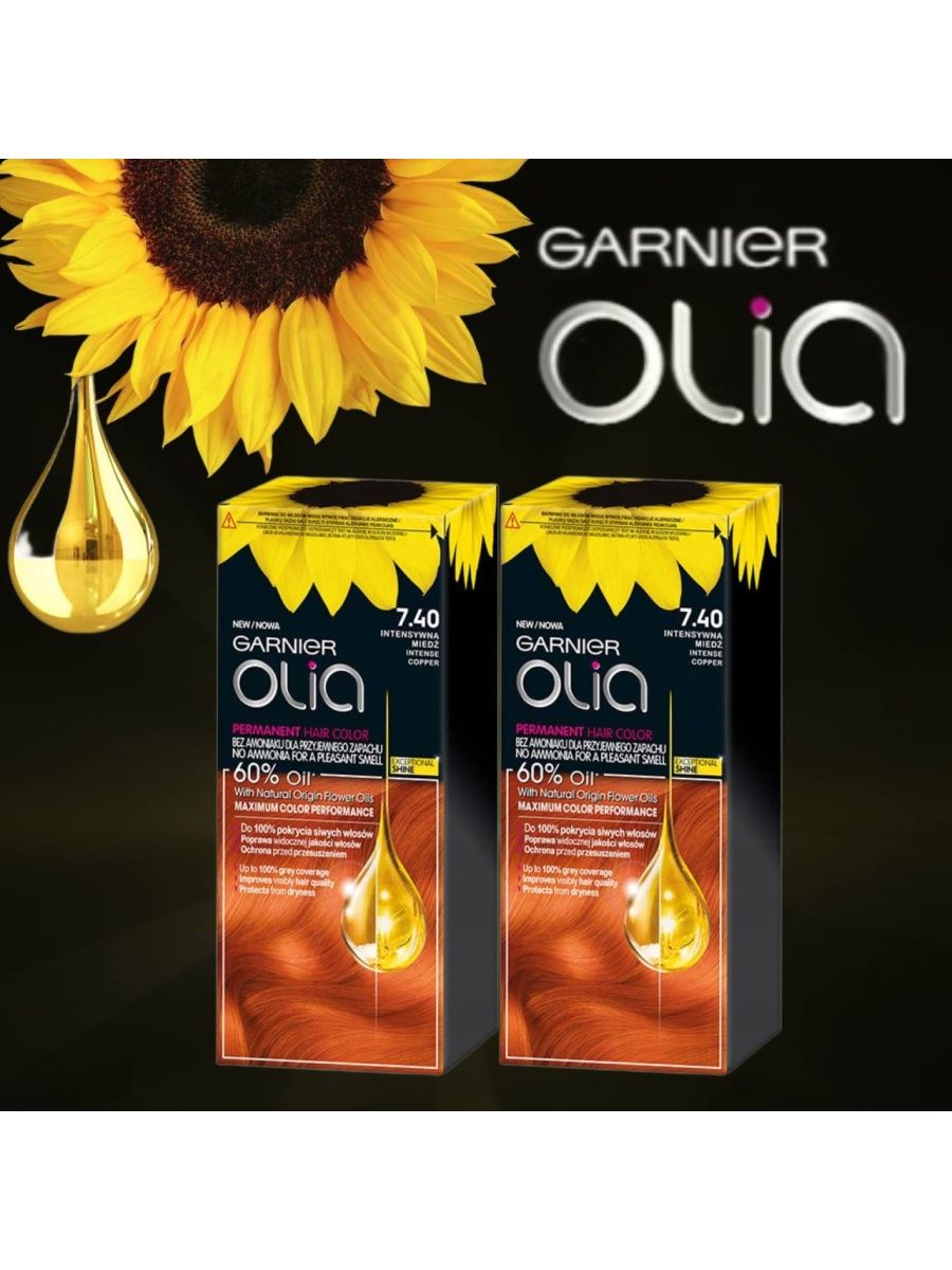 Краска для волос гарньер олиа. Garnier Olia 7.40. Garnier Olia 7.40 искрящийся медный. Краска для волос Олиа искрящийся медный. Искрящийся медный без аммиака.