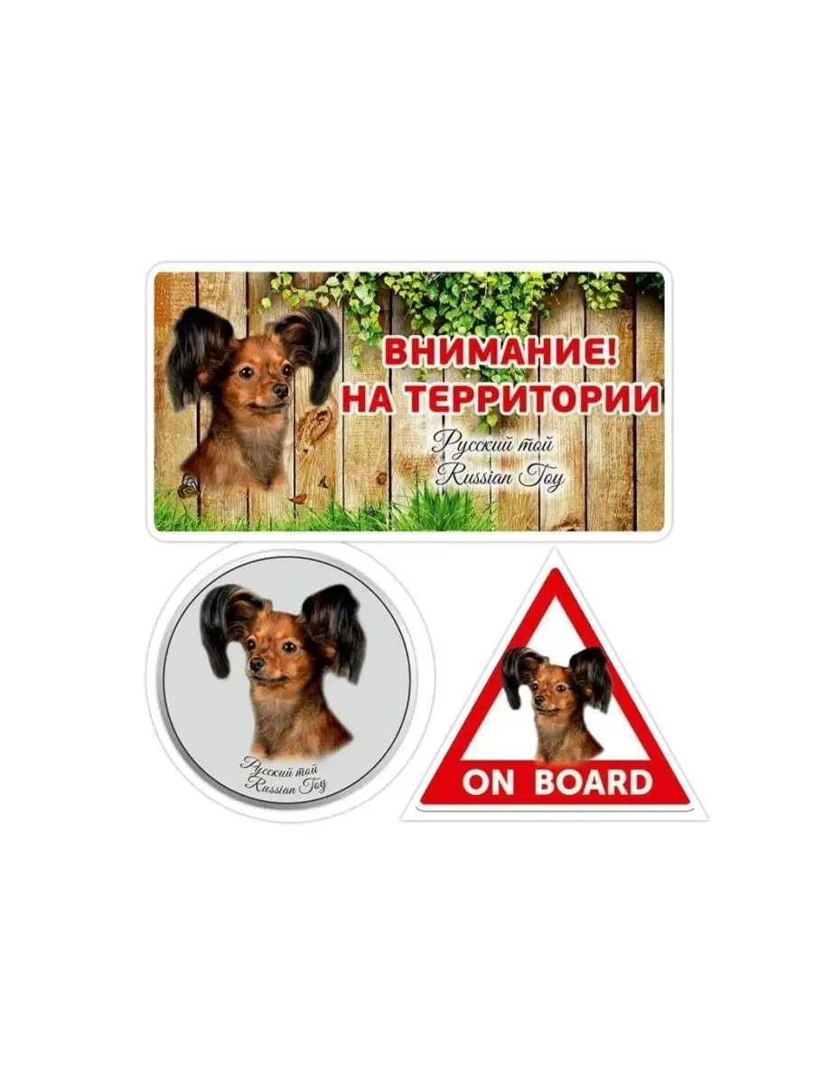 Табличка осторожно злая собака Русский той дл.+ 2 наклейки Pet-Attribute  94436116 купить за 687 ₽ в интернет-магазине Wildberries