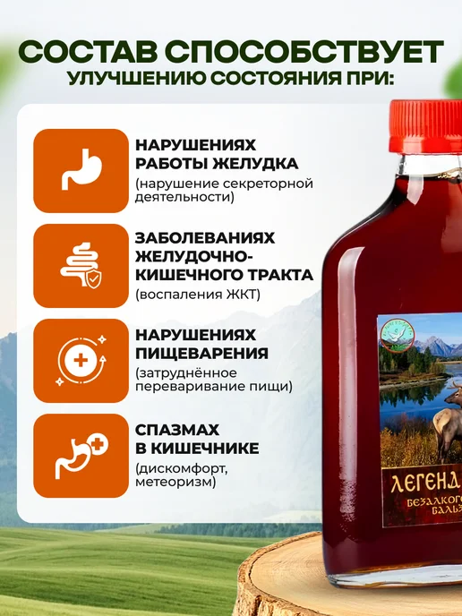 Мед и Конфитюр Бальзам безалкогольный Легендарный (Комфорт пищеварения) 250, вариант, фото 4