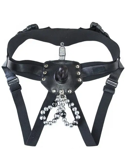 Trestsex Женский страпон Glamour black из киберкожи с вибрацией, черный, фото 8